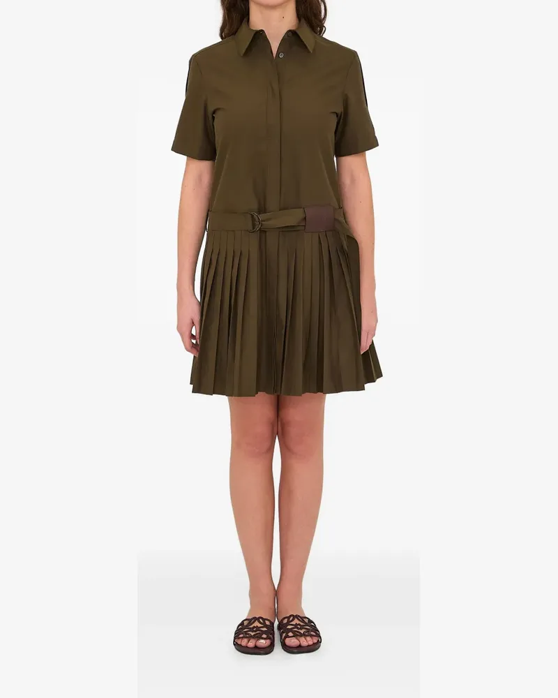 Loewe Plissiertes Minikleid - Grün Grün