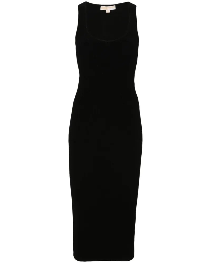 Michael Kors Geripptes Kleid mit Cut-Outs - Schwarz Schwarz