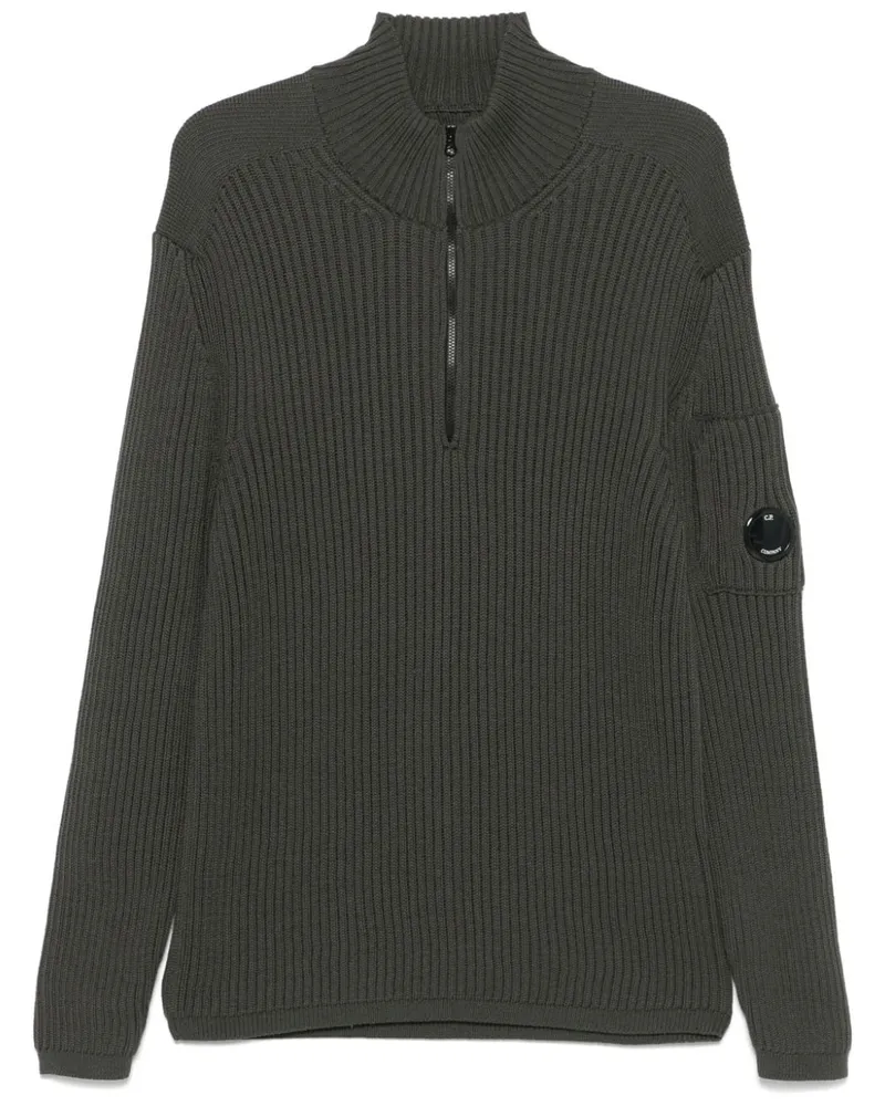 C.P. Company Pullover mit Lens-Detail - Grün Grün