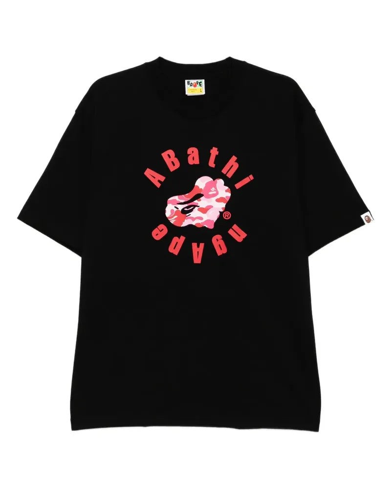 BAPE T-Shirt mit grafischem Print - Schwarz Schwarz