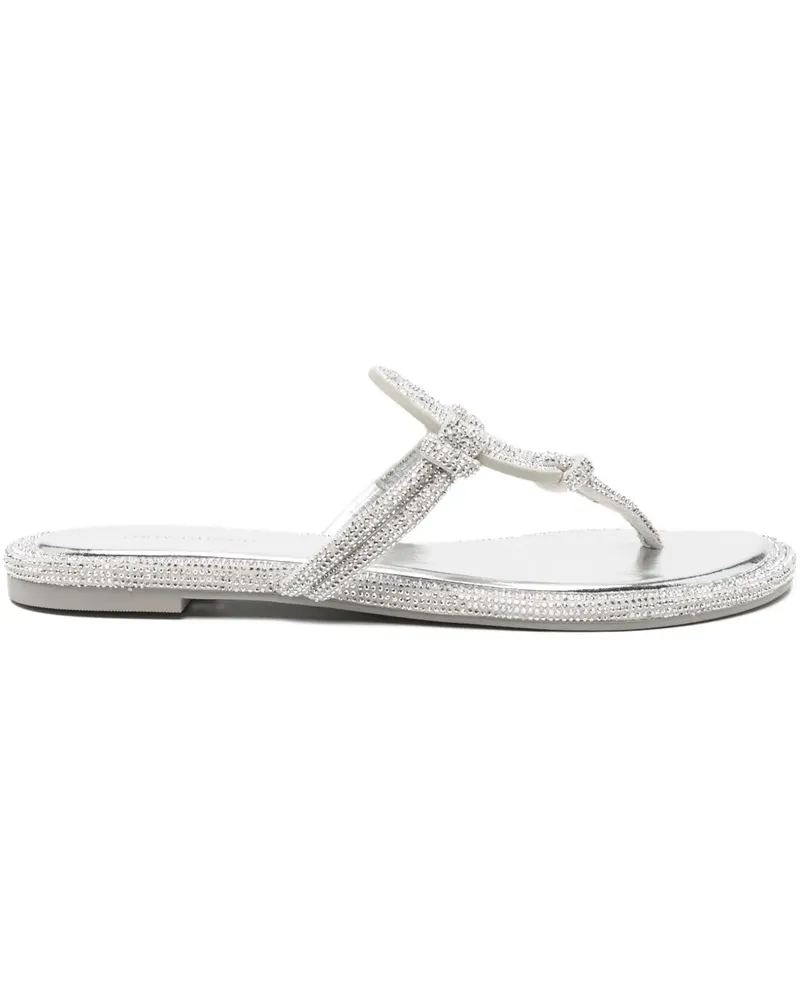 Tory Burch Sandalen mit Kristallen - Silber Silber