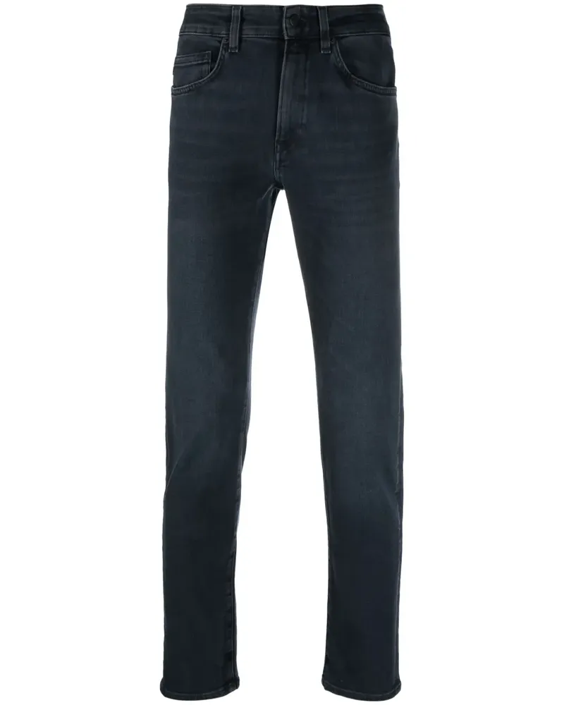 HUGO BOSS Halbhohe Skinny-Jeans - Blau Blau