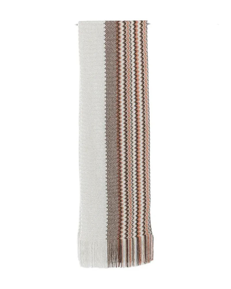 Missoni fringed-edge scarf - Nude Nude