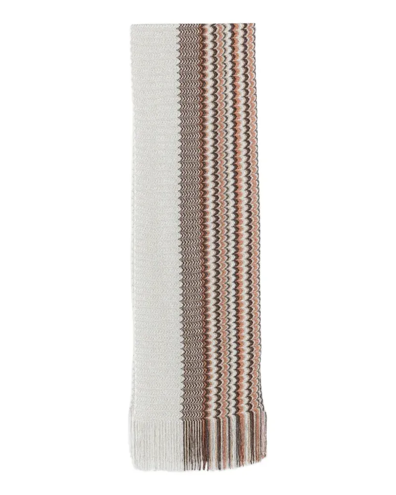 Missoni fringed-edge scarf - Nude Nude