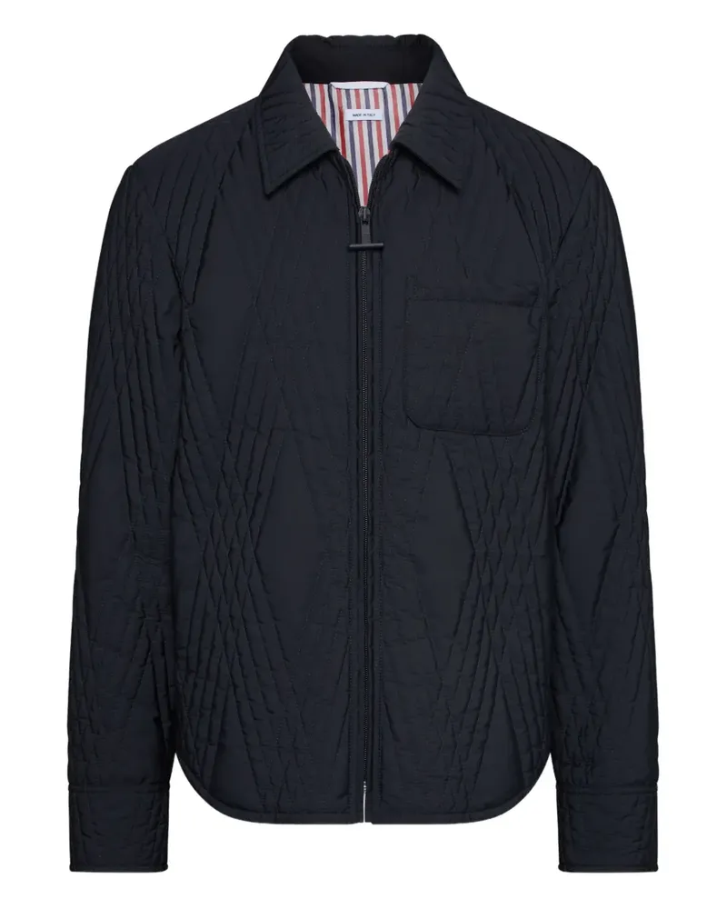 Thom Browne Gesteppte Jacke mit Rautenmuster - Schwarz Schwarz