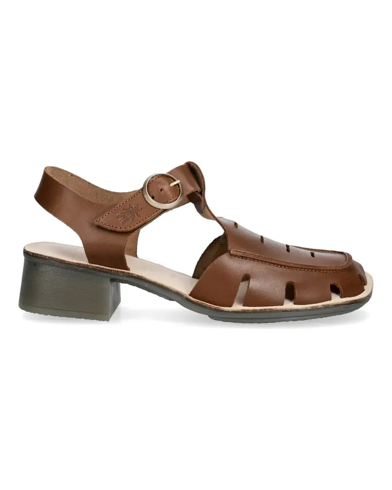 Fly London buckle-fastening cut-out sandals - Braun Braun