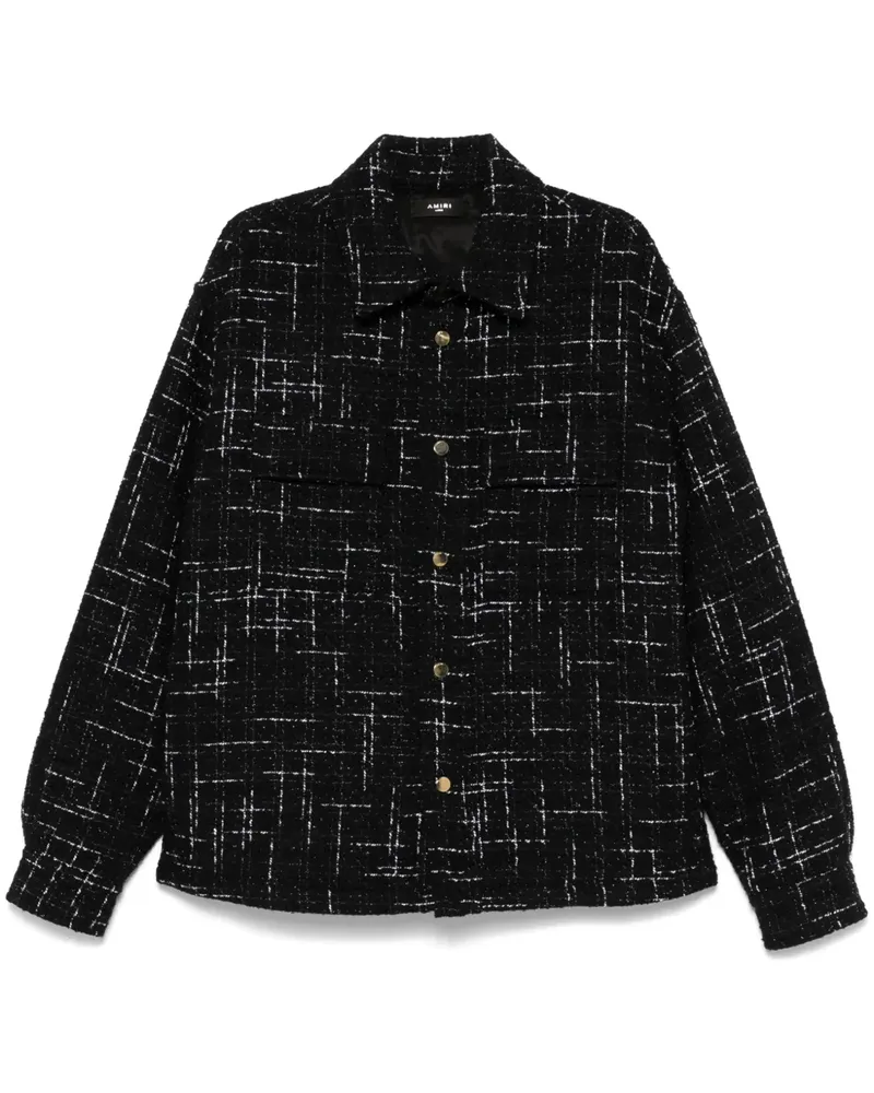 Amiri Hemdjacke aus Tweed - Schwarz Schwarz