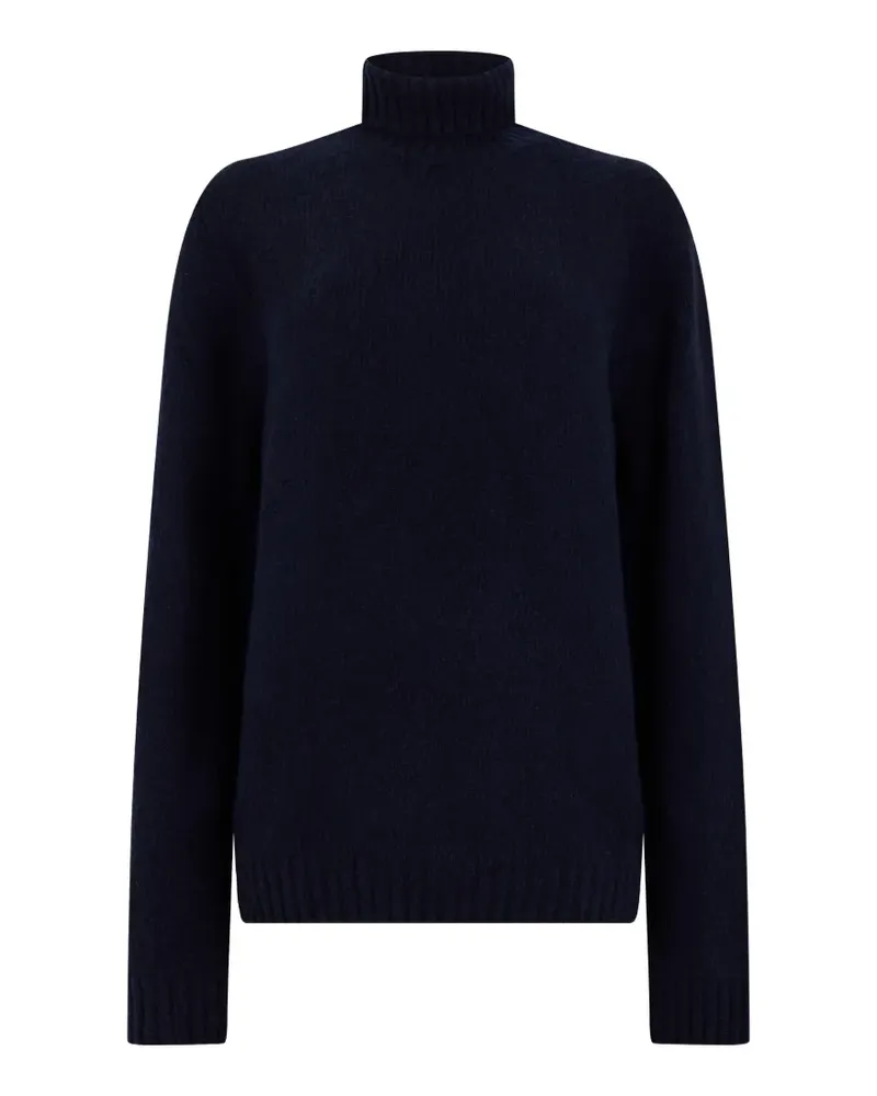 MOORER Pullover mit Stehkragen - Blau Blau