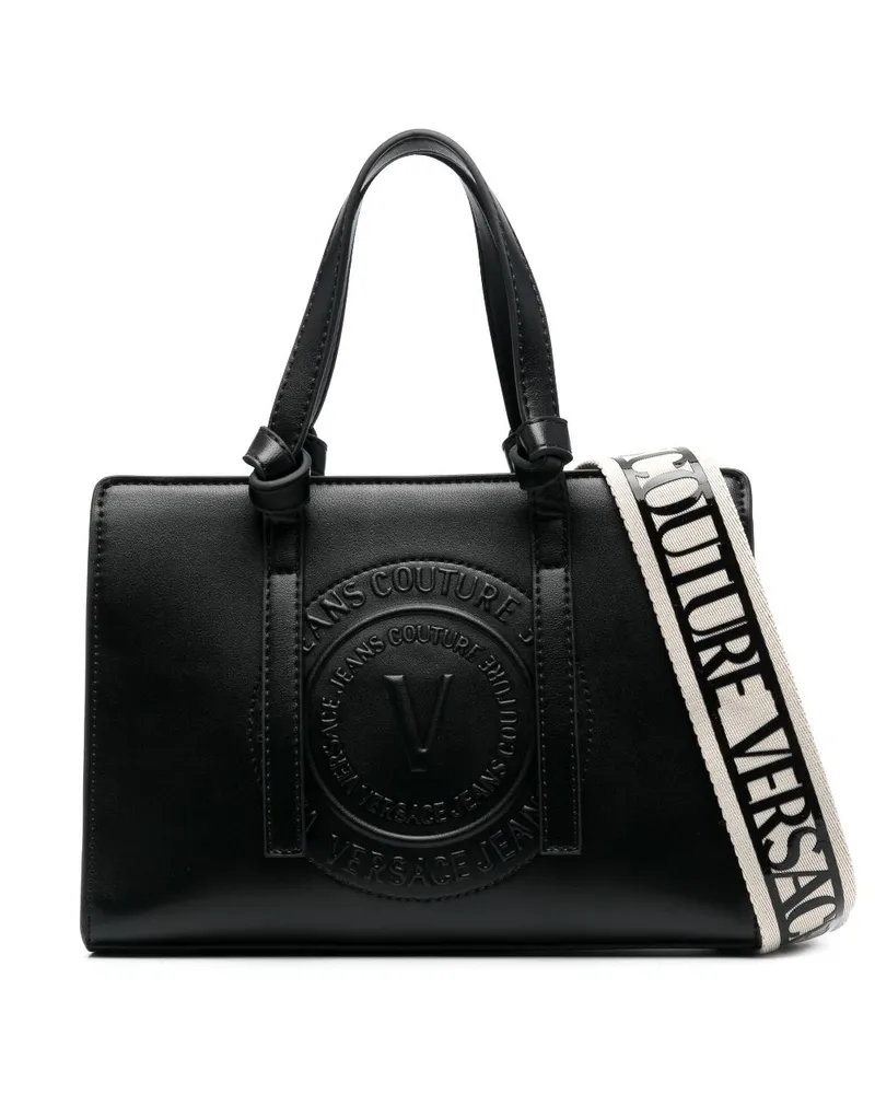 Versace Jeans Beuteltasche mit Logo-Prägung - Schwarz Schwarz