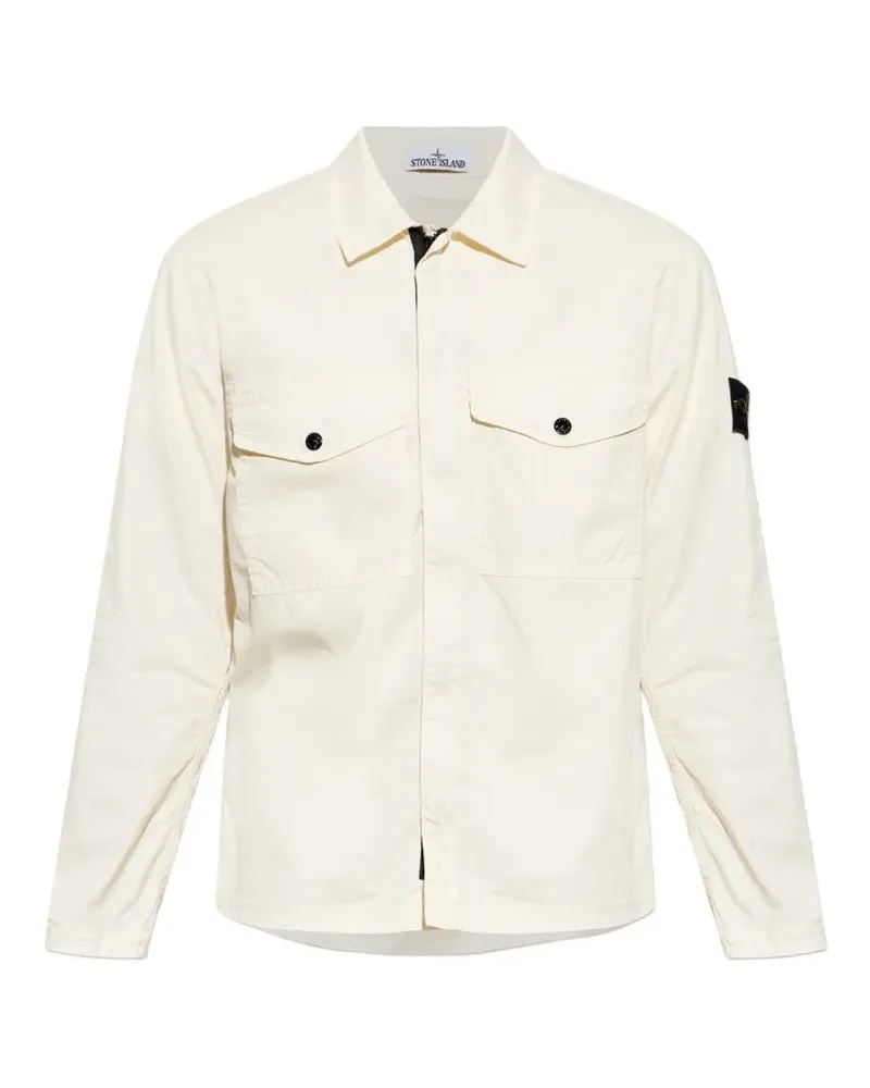 Stone Island logo-patch jacket - Nude Nude