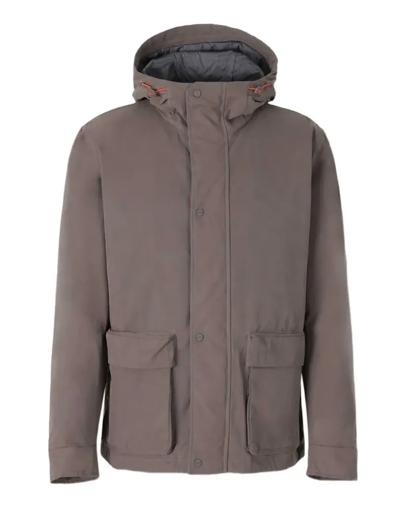 Herno Hoodie mit Klappentasche - Grau Grau