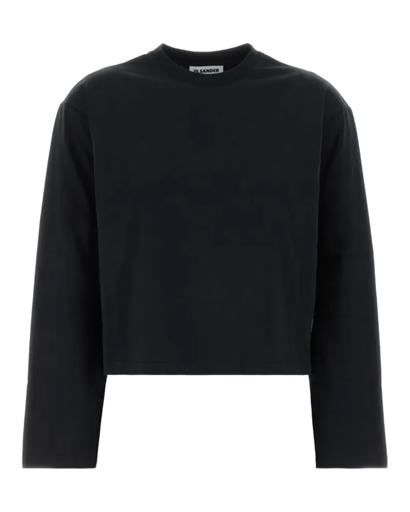 Jil Sander long-sleeve cropped T-shirt - Schwarz Schwarz