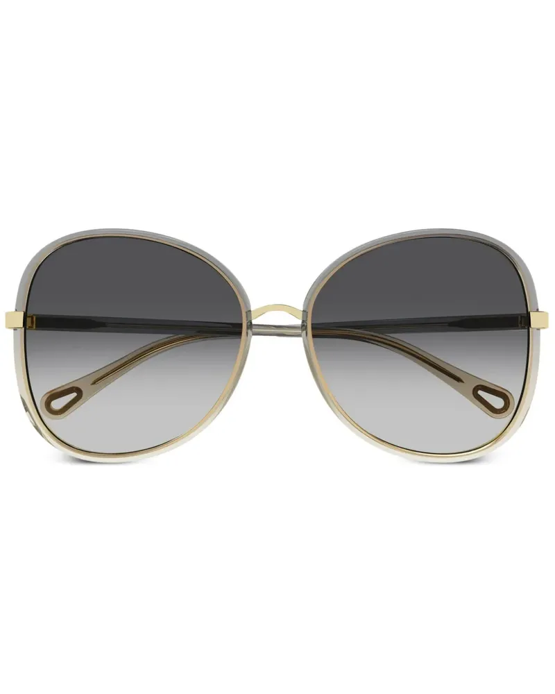Chloé Sonnenbrille mit rundem Gestell - Grau Grau