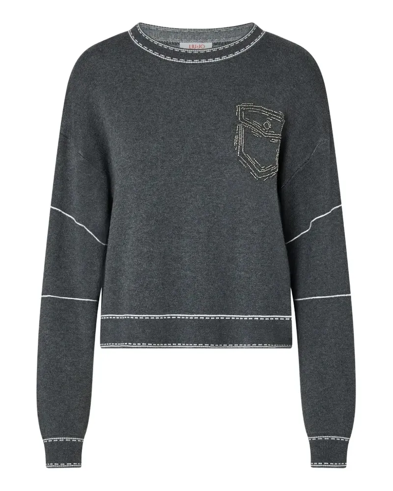 Liu Jo sweater with stitching - Grau Grau
