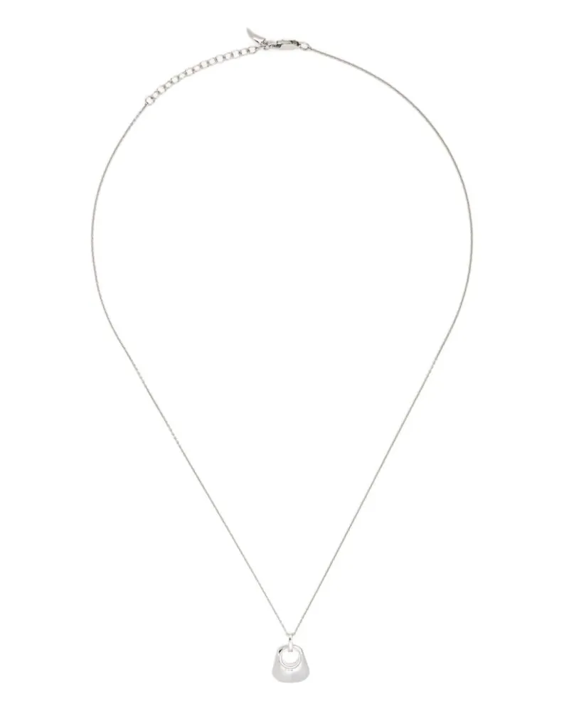 Missoma Hera ridge mini pendant necklace Silber