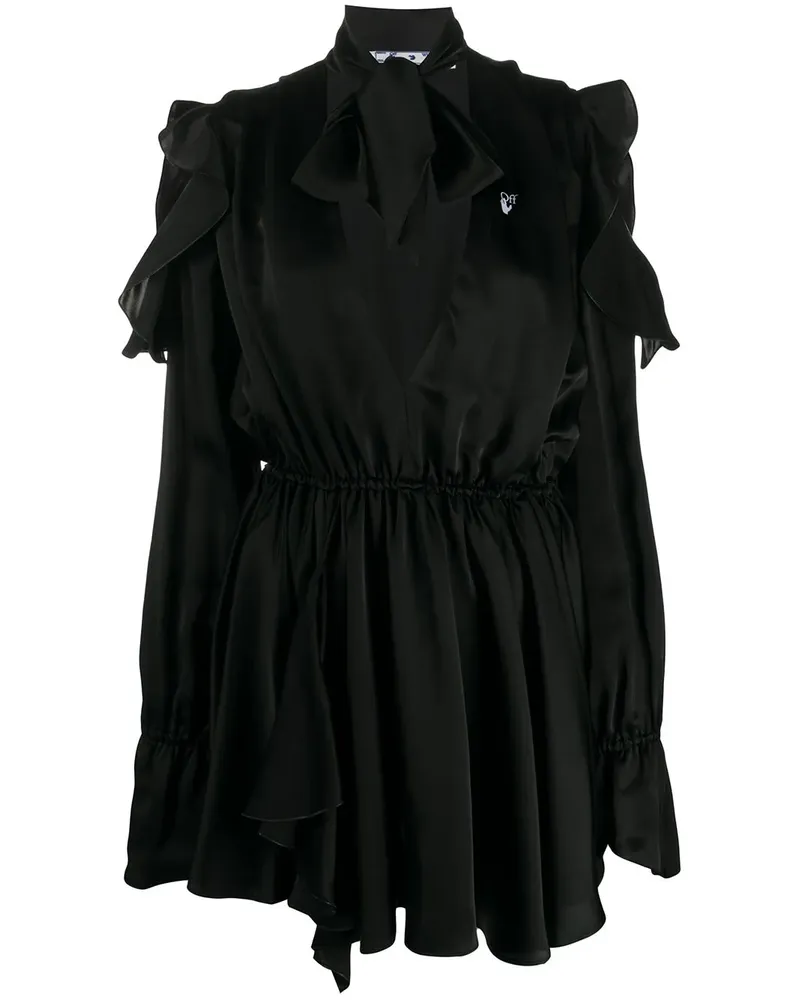 OFF-WHITE Kleid mit Schleife - Schwarz Schwarz