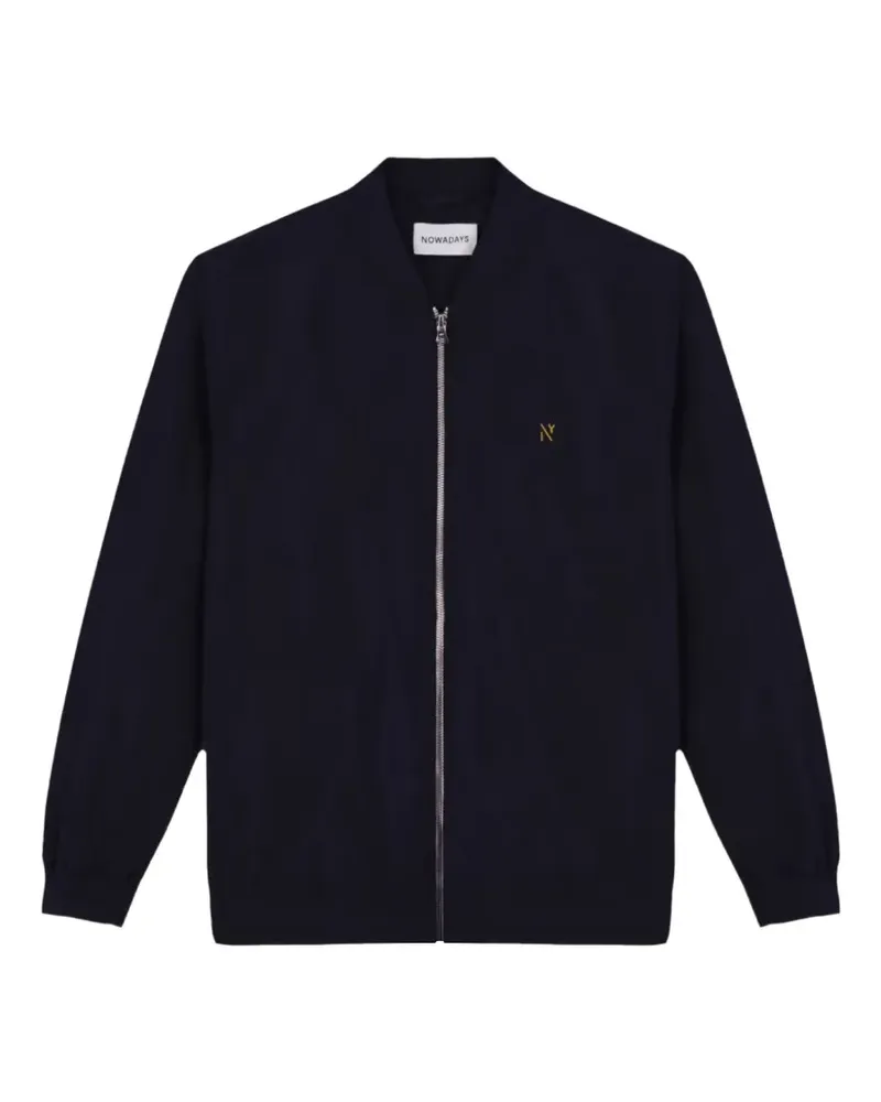 Nowadays Bomberjacke mit Logo-Stickerei - Blau Blau