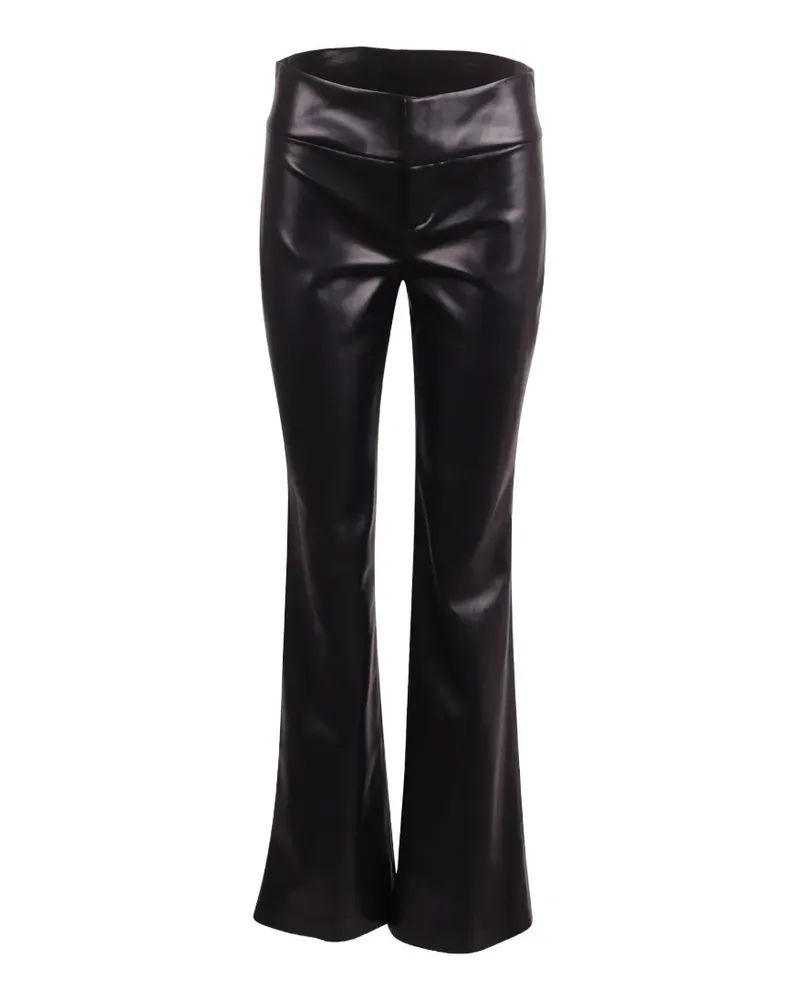 Alice + Olivia Olivia faux-leather flared trousers - Schwarz Schwarz