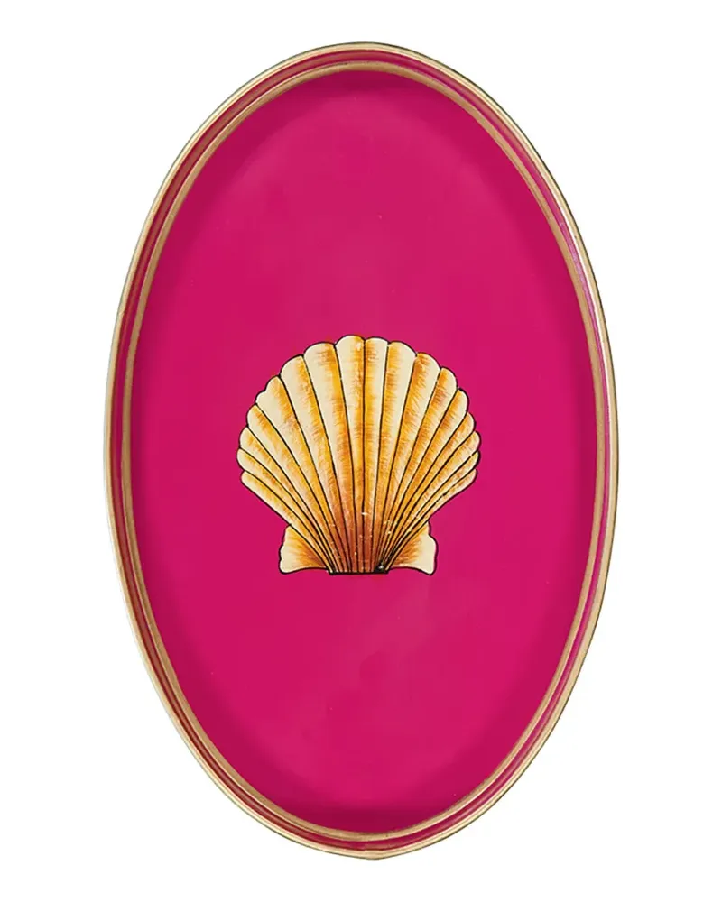 Les-Ottomans shell flora tray - Rosa Rosa