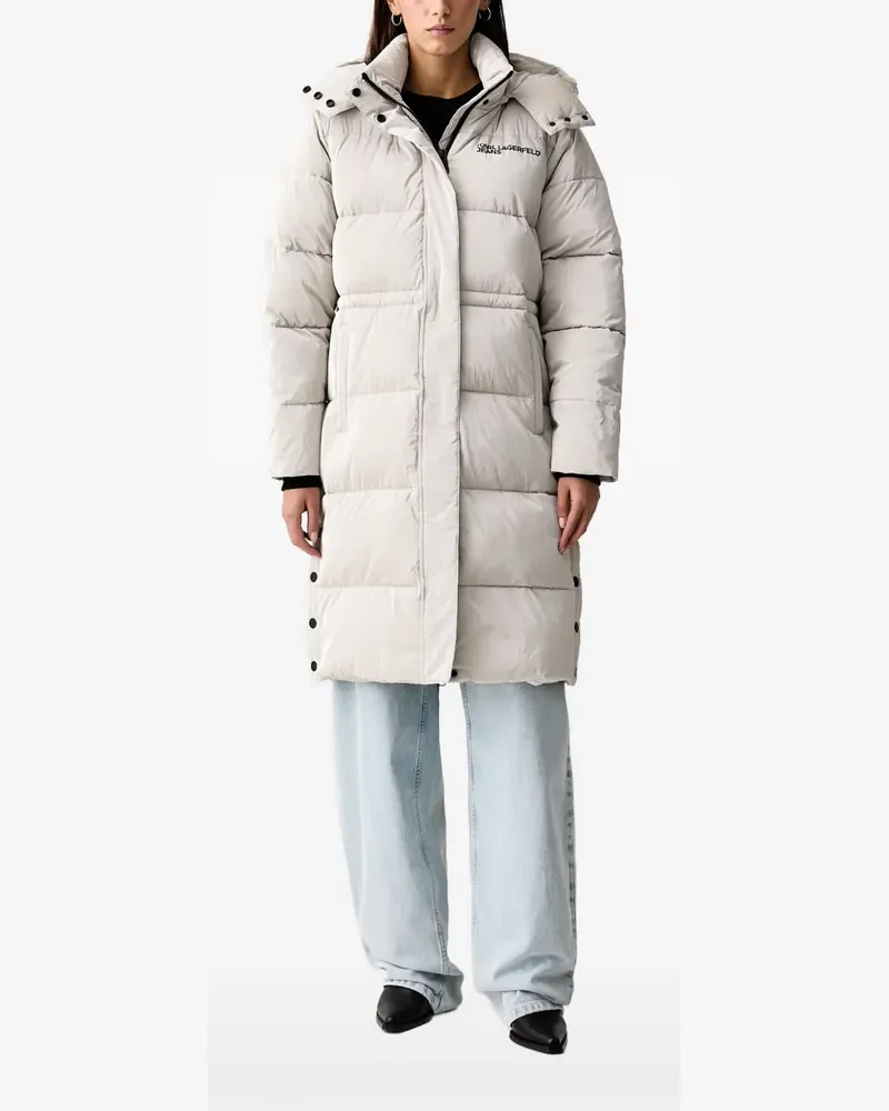 Karl Lagerfeld Gefütterte Jacke mit Logo-Print - Grau Grau