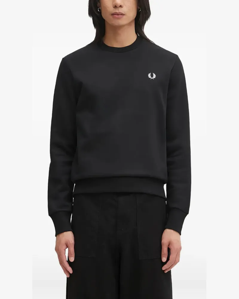 Fred Perry logo-embroidered sweatshirt - Schwarz Schwarz