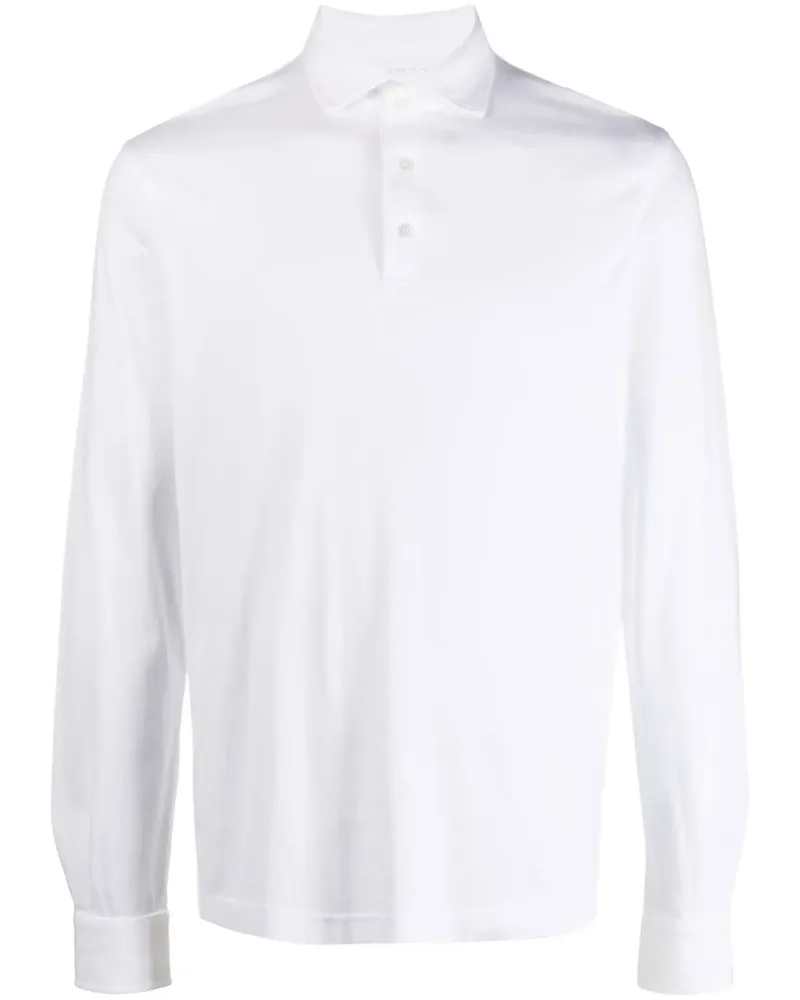 Fedeli Langärmeliges Poloshirt - Weiß Weiß