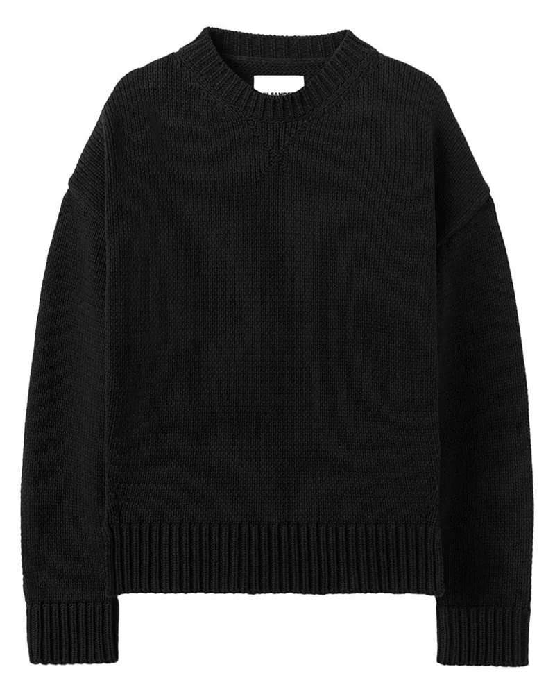 Jil Sander Strickpullover mit Rundhalsausschnitt - Schwarz Schwarz