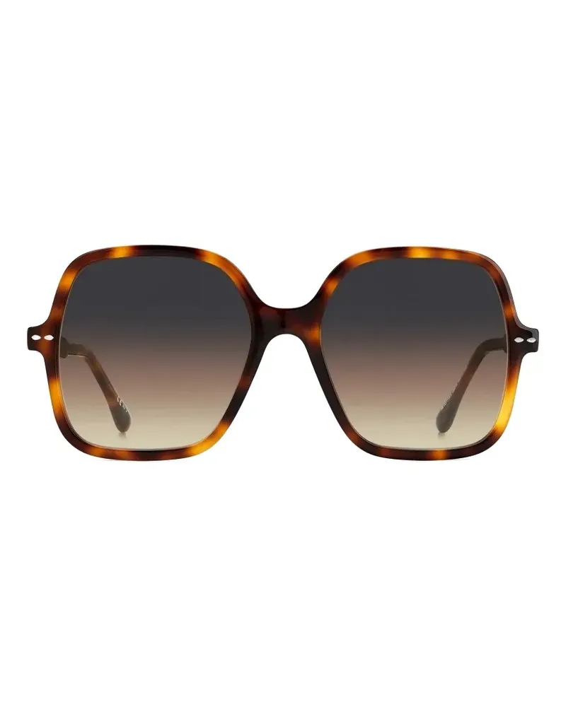 Isabel Marant tortoiseshell-effect square-frame sunglasses - Braun Braun
