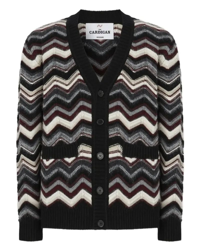 Missoni Cardigan mit Zickzackmuster - Schwarz Schwarz