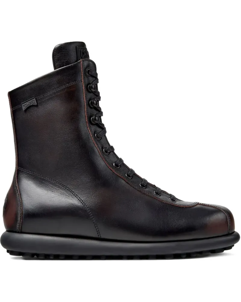 Camper Pelotas Ariel Bikerstiefel mit Schnürung - Schwarz Schwarz