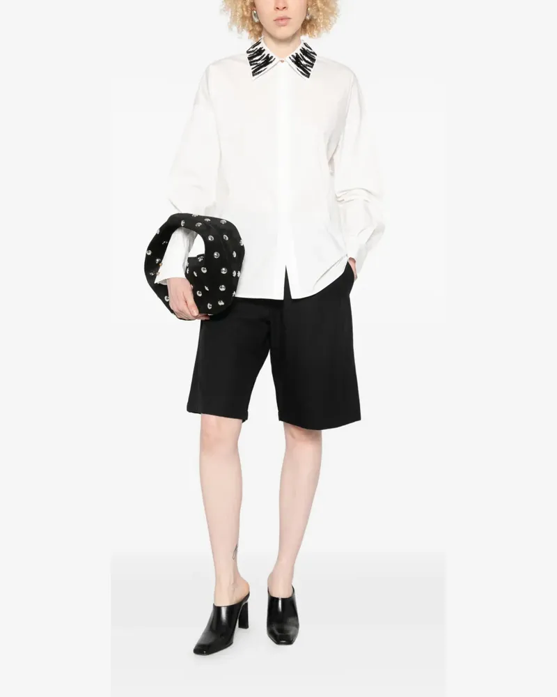 Max Mara embellished-collar shirt - Weiß Weiß