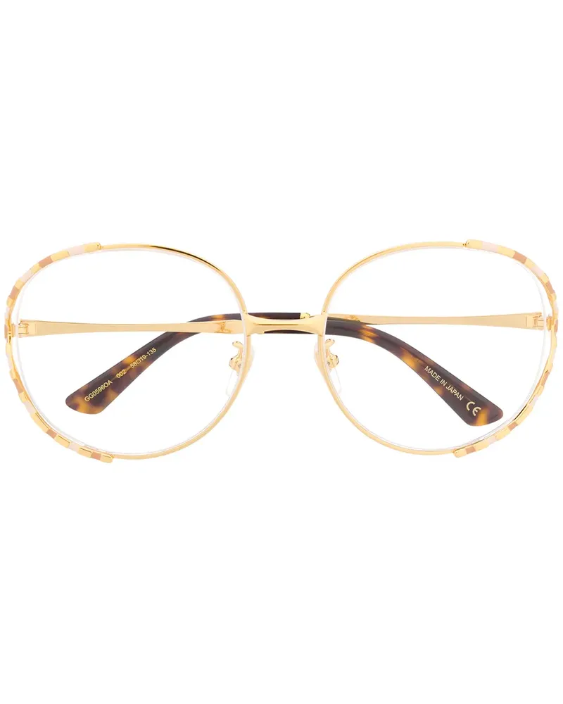 Gucci Brille mit rundem Gestell - Gold Gold