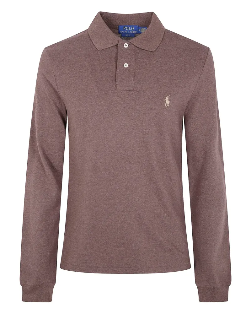 Ralph Lauren Langärmeliges Poloshirt - Braun Braun