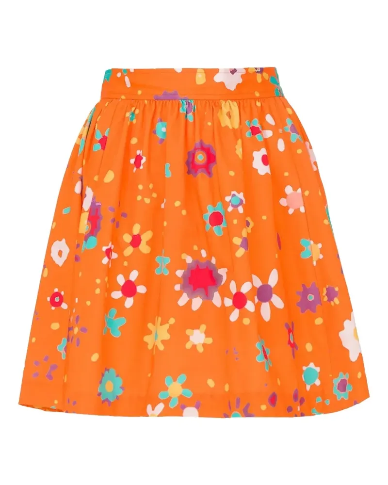LHD mini floral raleigh skirt - Orange Orange