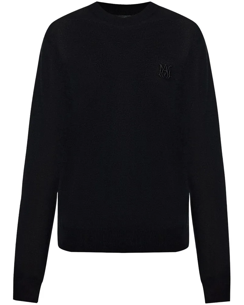 Amiri Kaschmirpullover mit Logo-Stickerei - Schwarz Schwarz