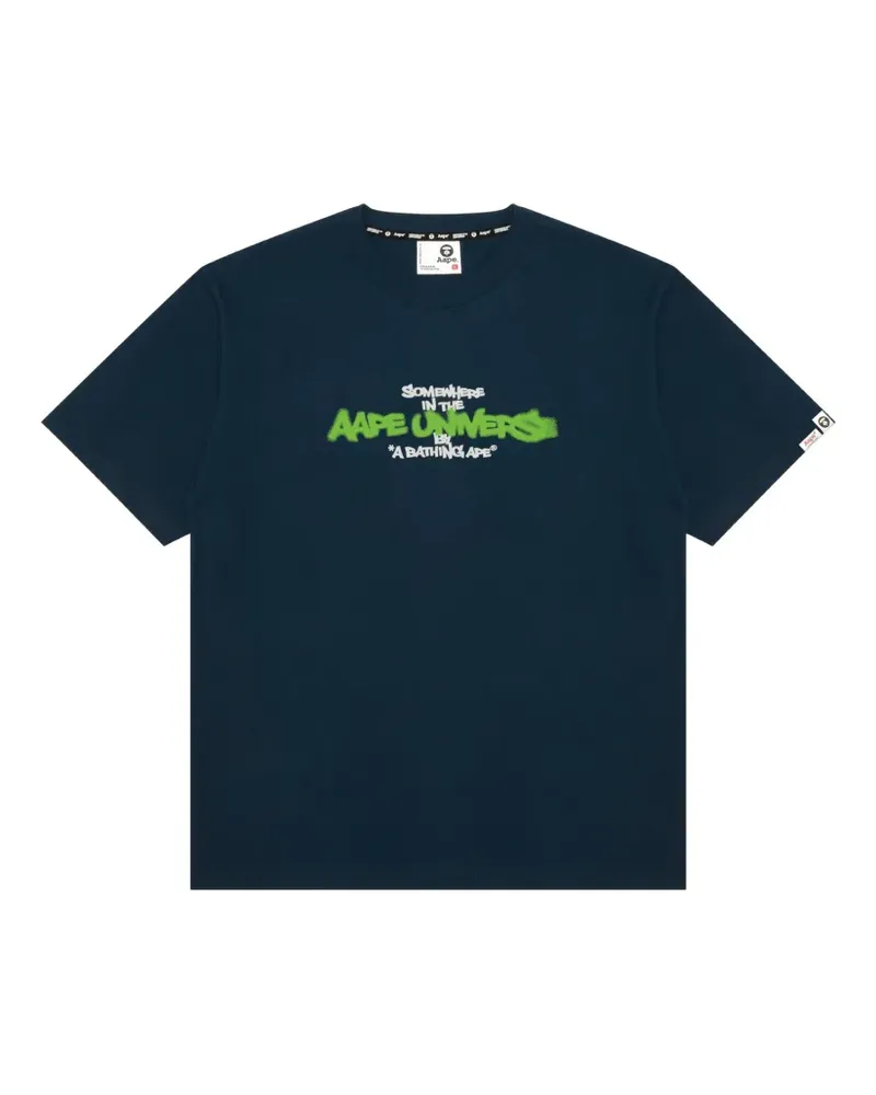 BAPE printed T-shirt - Blau Blau