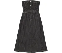 Fluffy Jeans-Midikleid - Schwarz