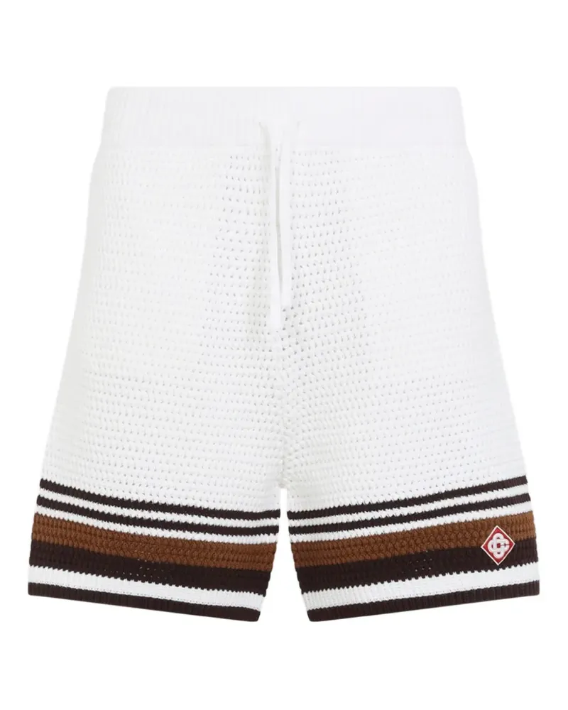 Casablanca Paris cotton striped bermuda shorts - Weiß Weiß
