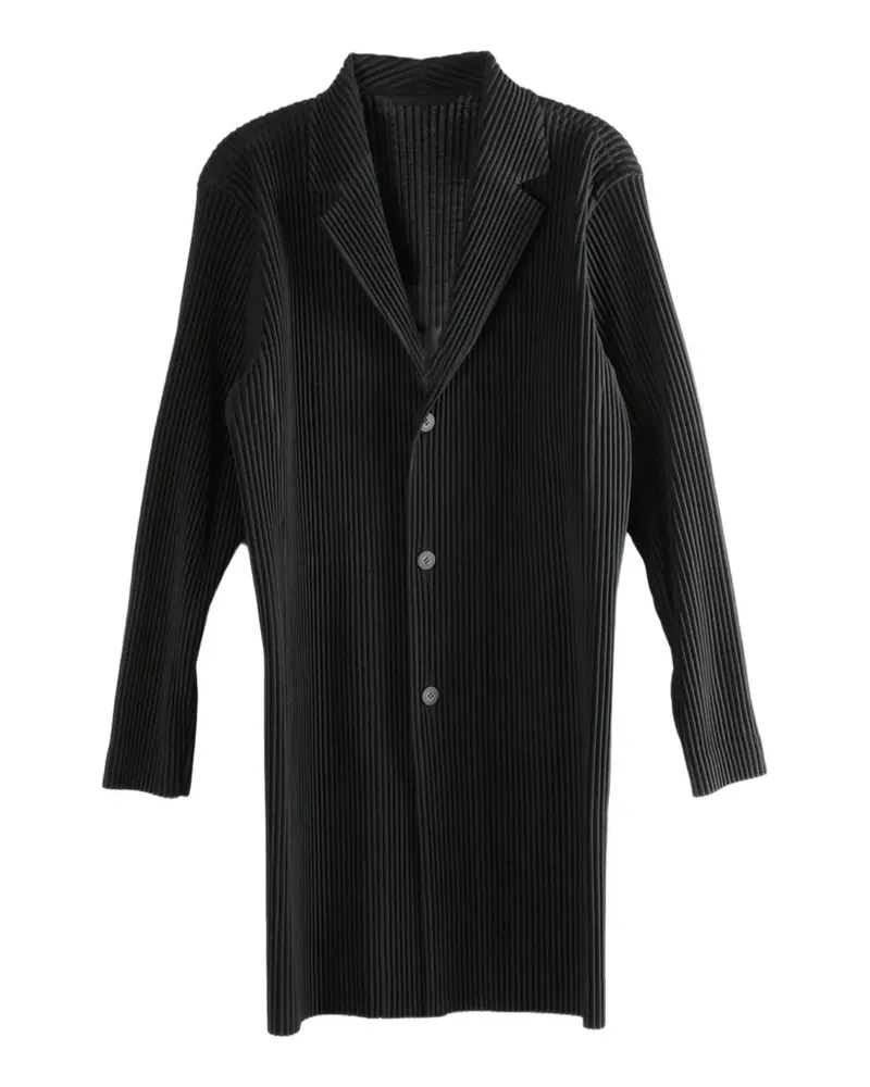 Issey Miyake pleated buttoned coat - Schwarz Schwarz