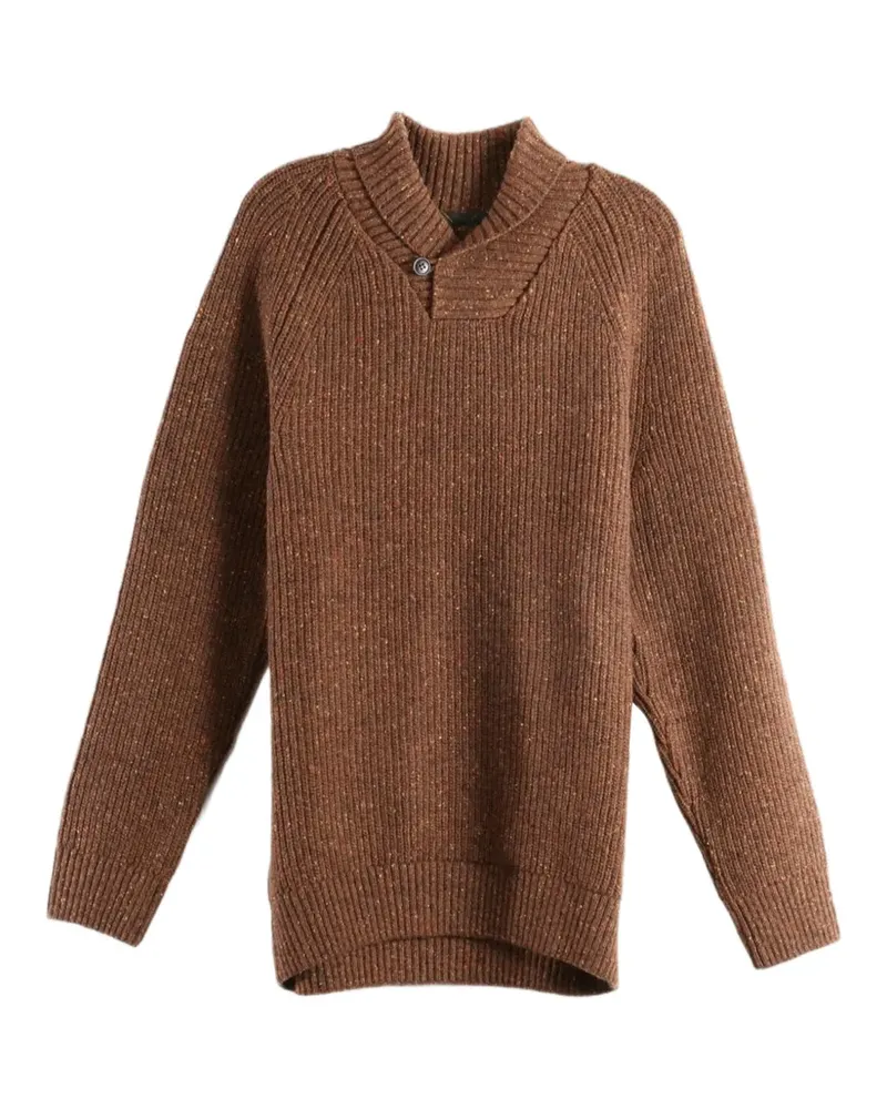 Barbour Gerippter Pullover mit Schalkragen - Braun Braun