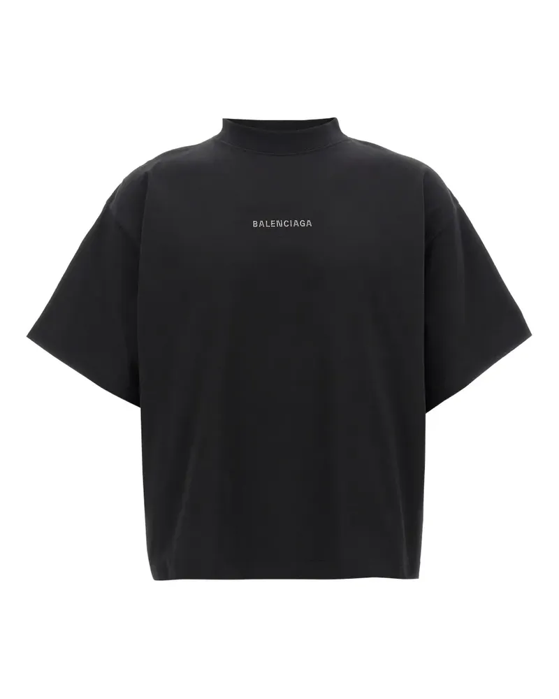 Balenciaga T-Shirt mit Strass - Schwarz Schwarz