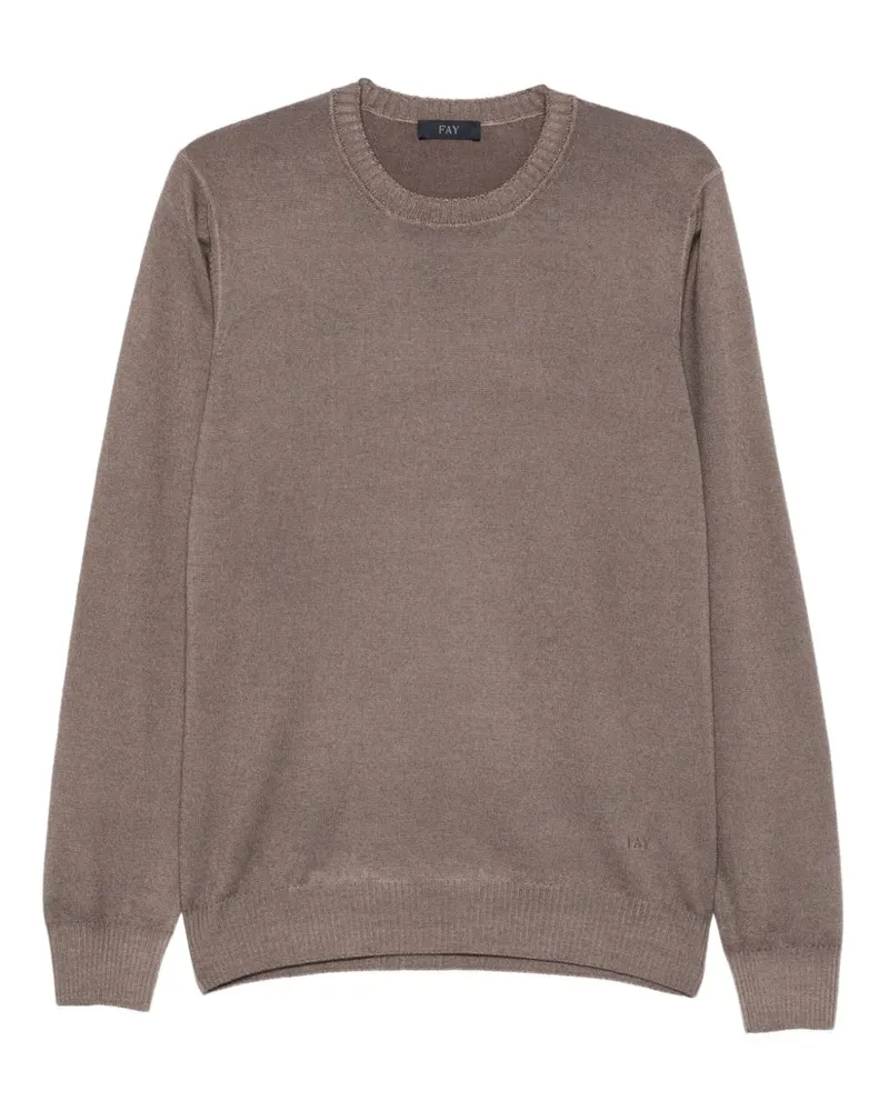 Fay Pullover mit rundem Ausschnitt - Nude Nude