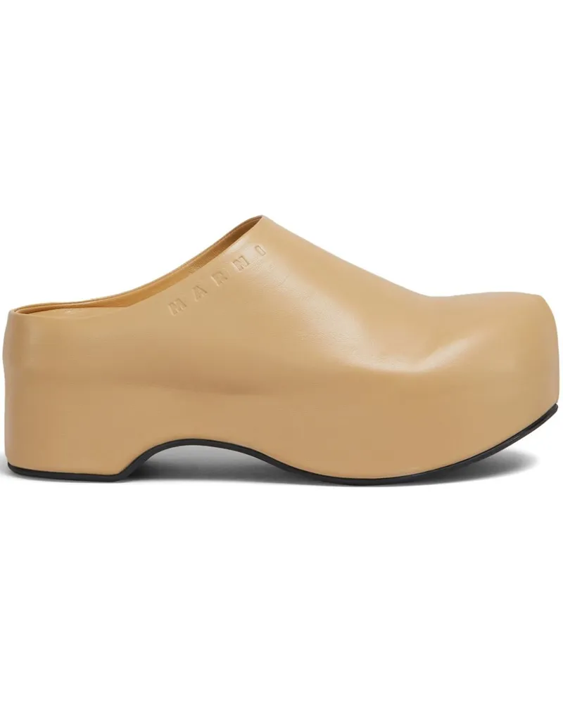 Marni Clogs mit Plateau - Nude Nude