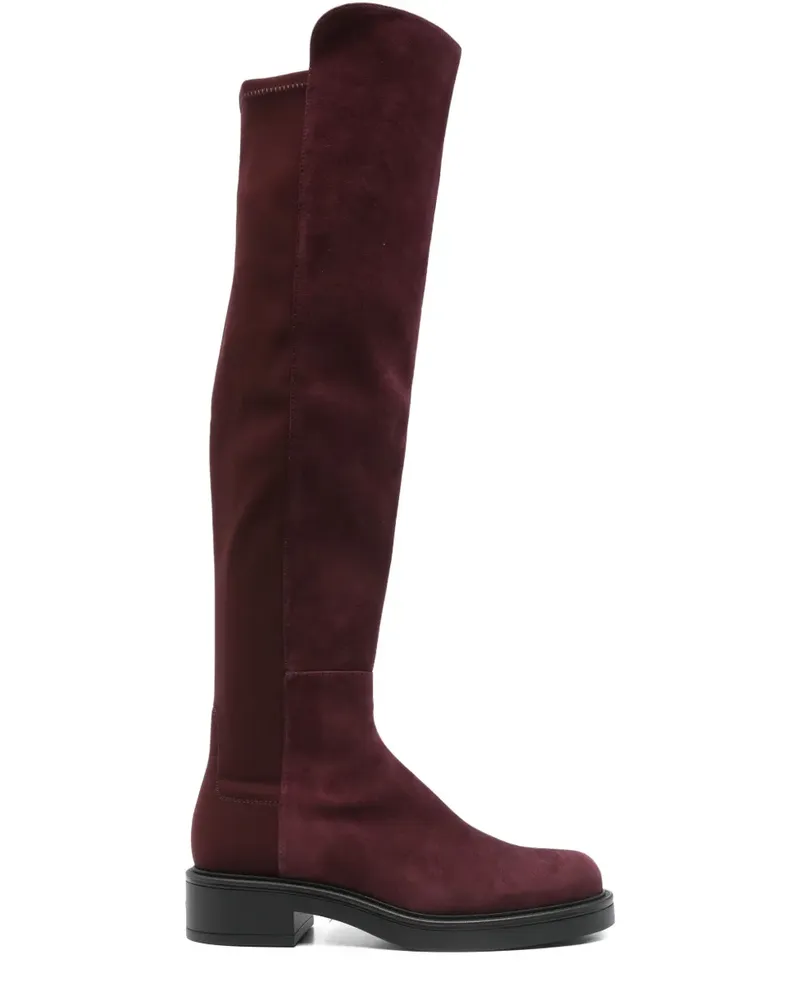 Stuart Weitzman Kniehohe Wildlederstiefel 40mm - Rot Rot