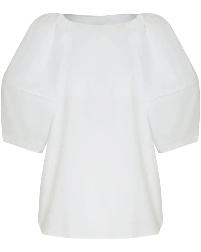 Gloria Coelho Bluse mit Puffärmeln - Weiß Weiß