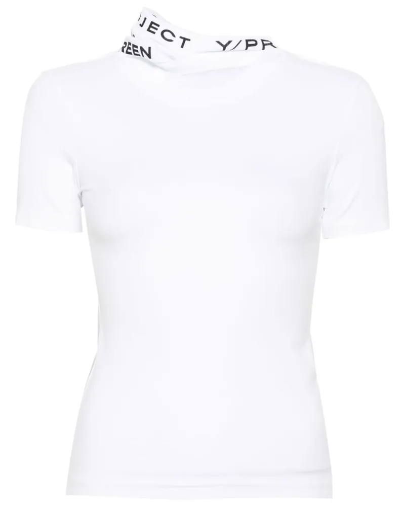 Y/PROJECT Evergreen T-Shirt mit Kragen im Layering-Look - Weiß Weiß