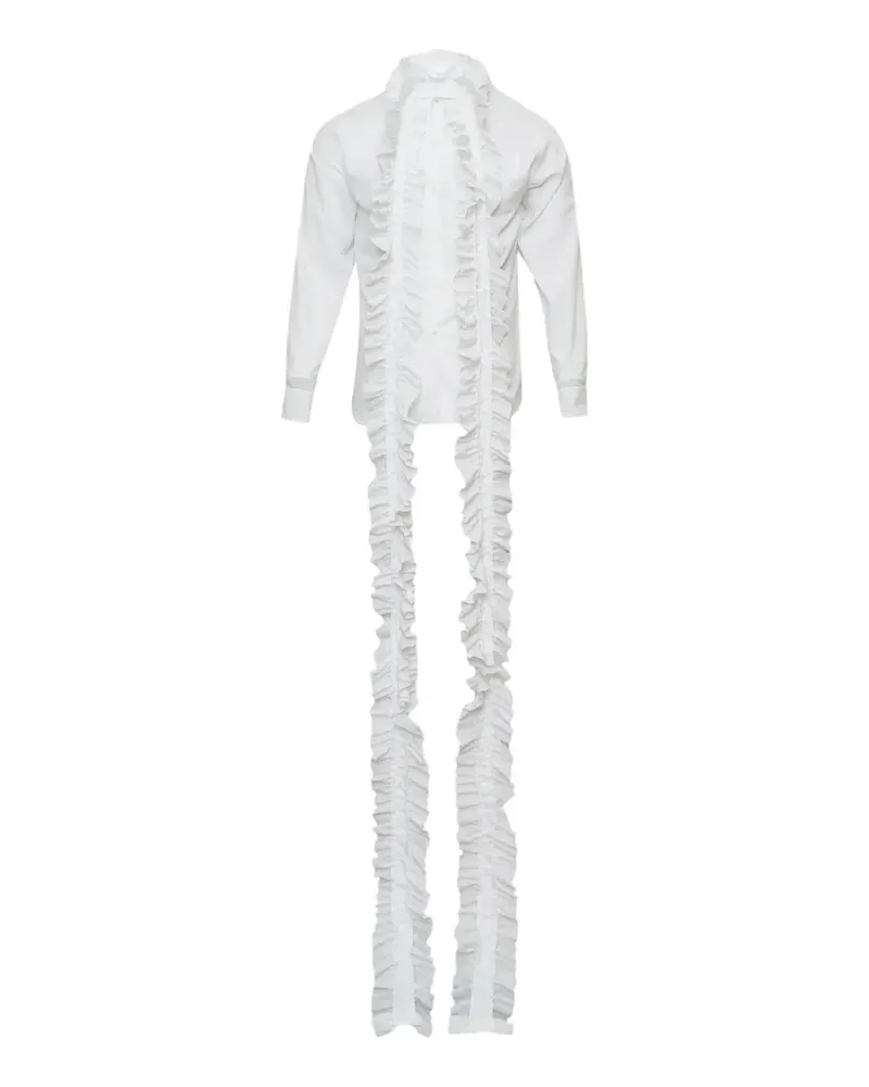Comme des Garçons ruffled long-trim shirt - Weiß Weiß