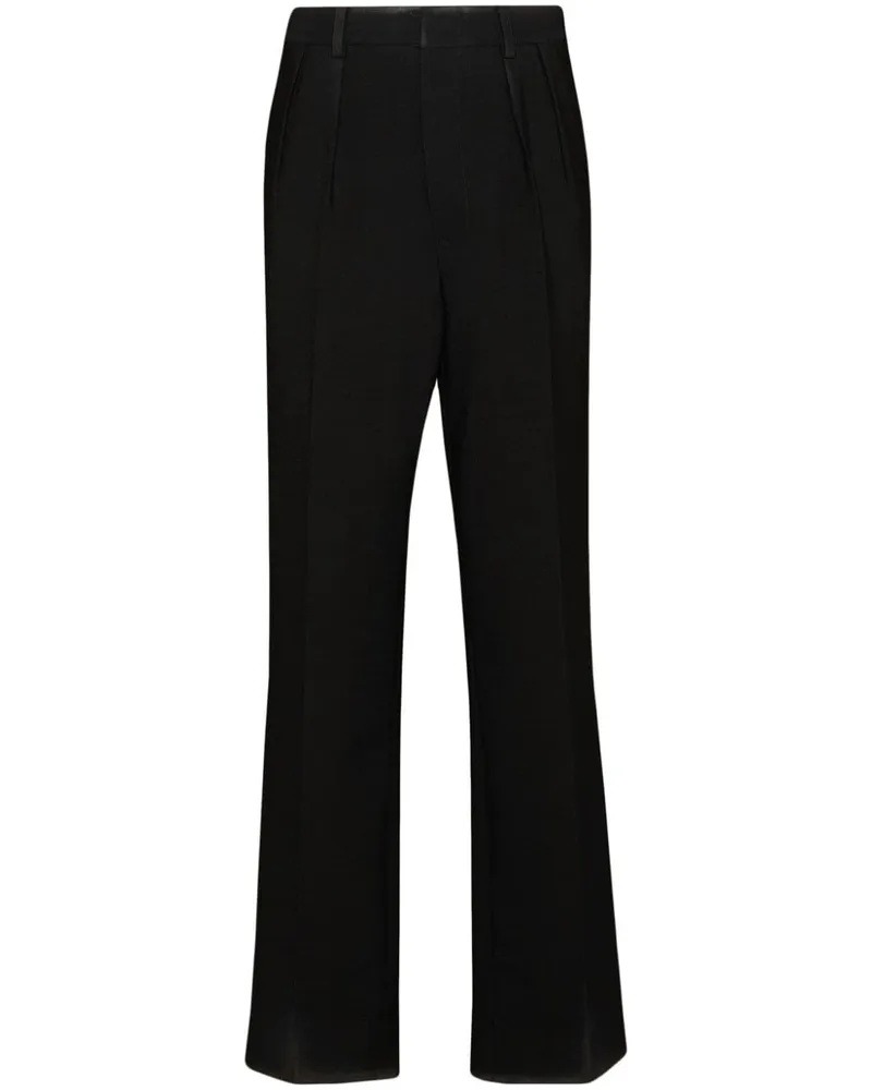 Maison Margiela Gabardine-Hose mit geradem Bein - Schwarz Schwarz