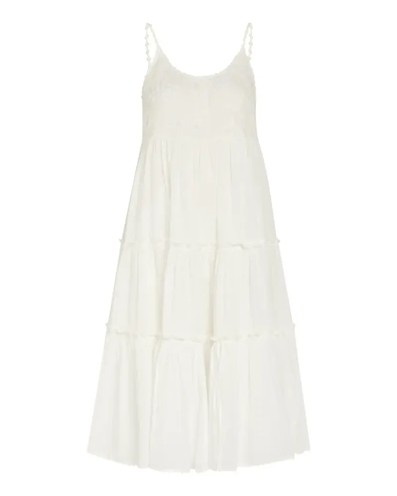 Thierry Colson Veruschka embroidered tiered dress - Weiß Weiß
