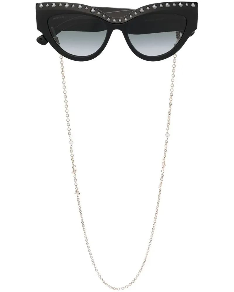 Jimmy Choo Sonnenbrille mit Cat-Eye-Gestell - Schwarz Schwarz